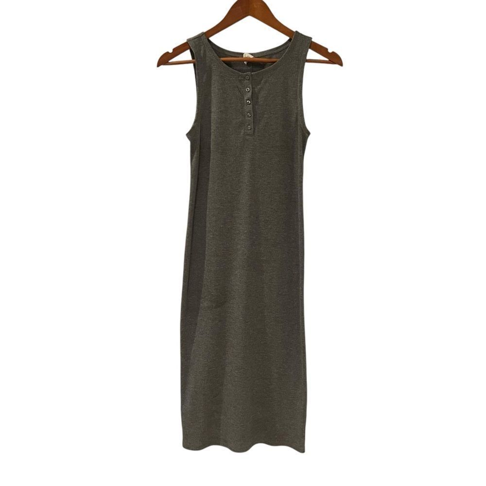 3 for $30! Tokyo Darling grey ribbed slip dress